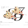 Deer Zinc Alloy Rhinestone Dangle Stud Earrings FS-WG45396-01-3