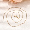 1.5MM Unisex 304 Stainless Steel Curb Chain Necklaces NJEW-P356-15G-1
