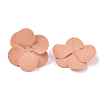 Spray Painted Iron Stud Earring Settings IFIN-N004-01G-2