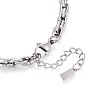 6MM 304 Stainless Steel Textured Rope Chain Necklaces for Men NJEW-N062-01P-3