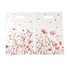 50Pcs 2 Styles Flower Printed Plastic Gift Storage Tote Bags PL-CBAAD12-04-1