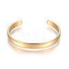 Ion Plating(IP) 304 Stainless Steel Cuff Bangles X-STAS-I110-10-8mm-G-1