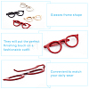 4Pcs 4 Colors Alloy Glasses Frame Shape Tie Clip for Clothes Dresses Decoration JEWB-BC0001-10-4