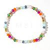 Rainbow Glass Beaded Stretch Bracelets JJ6334-5