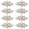 8Pcs Glass Cabochons(Hot Melt Adhesive On The Back) GGLA-FG0001-07A-1