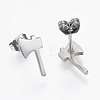 304 Stainless Steel Stud Earrings EJEW-H350-04P-2