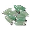 Natural Green Aventurine Pointed Pendants G-B127-18P-05-1