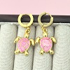 201 Stainless Steel Enamel Hoop Earrings FS-WG6C184-08-1
