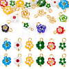 20Pcs Handmade Millefiori Glass Charms PALLOY-TADJ00004-1