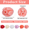 120Pcs 6 Colors Dyed Synthetic Coral Beads CORA-SC0001-28A-2