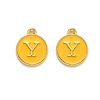 Golden Plated Alloy Enamel Charms ENAM-Q437-13Y-1