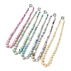 Dyed Natural Fossil Graduated Round Beaded Necklaces NJEW-F368-03P-2