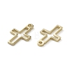 Brass Tiny Cross Charms KK-H739-09G-3
