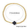 Brass Round Beads Stretch Bracelets VH4184-1-2