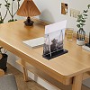 Wood Vinyl Record Slotted Display Stands with Stainless Steel Support ODIS-WH0043-344B-6