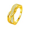 Brass Micro Pave Cubic Zirconia Finger Rings for Women FS-WG5E550-04-1