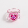 Resin Enamel and Glass Finger Rings FS-WG51DC4-03-3