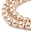 Baking Painted Pearlized Glass Pearl Round Bead Strands HY-Q330-8mm-42-3