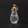 Natural Quartz Crystal Openable Perfume Bottle Pendants G-H284-01B-G-2