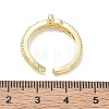 Brass Rhinestone Cuff Open Rings RB-CBADCCE-01G-2