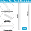 304 Stainless Steel Bangle Blank Strips MAK-WH0016-02B-P-2