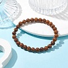 Natural Miriam Stone Round Beaded Stretch Bracelets BJEW-JB09917-02-2