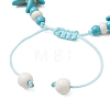 Starfish & Turtle Synthetic Turquoise Beads Braided Bead Bracelets for Women BJEW-JB12130-02-4