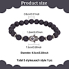 5Pcs 5 Style Natural & Synthetic Mixed Gemstone Round & Hamsa Hand Beaded Stretch Bracelets Set for Women BJEW-AN0001-33-2