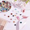 240Pcs 12 Style Camellia Transparent Resin Cabochons MRMJ-OC0003-41-6