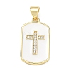 Religion Cross Brass Micro Pave Clear Cubic Zirconia Pendants CU-CBA83A6-03H-G02-1
