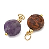 Natural Mixed Gemstone Pendants PALLOY-JF05892-2