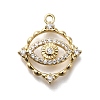 Brass Micro Pave Cubic Zirconia Pendants KK-Q048-23G-1