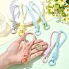 7Pcs 7 Colors Polyester Lanyard Hand Mobile Straps MOBA-FS0001-03-4