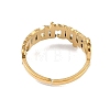 Ion Plating(IP) 304 Stainless Steel Constellation Open Cuff Ring for Women RJEW-C097-01G-04-3