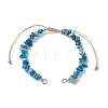 Natural Apatite Chip Nylon Braided Beaded Bracelet Making AJEW-JB01296-07-1