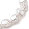 Electroplated Nuggets Shell Pearl Beaded Stretch Bracelets for Women BJEW-JB10710-4