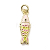 Brass Enamel Pendants X1-KK-A266-39G-03-1