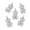 SHEGRACE Brass Micro Pave Clear Cubic Zirconia Pendants XGRQ3P254-633P-1