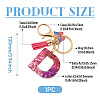 Alloy Resin Butterfly Keychains KEYC-TADJ0002-02G-D-3