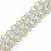 Electroplate Transparent Glass Beads Strands EGLA-N002-30-C10-1