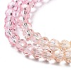 Transparent Glass Beads Strands X-GLAA-E036-07B-5