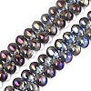 Electroplate Baking Paint Transparent Glass Beads Strands GL-N005-02A-C04-1