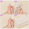 Plastic Imitation Pearl Round & Rose Beaded Bag Handles FIND-WH0034-85P-4