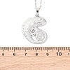 304 Stainless Steel Pendant Necklaces NJEW-H059-07P-5