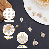 9Pcs 3 Style Brass Micro Pave Cubic Zirconia Pendants KK-DC0002-70-4