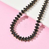 304 Stainless Steel Pave Horse Eye Jet Rhinestone Slider Bracelets for Women BJEW-G779-01G-2