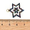 Glass Seed Beads Pendants PALLOY-MZ01457-02-3