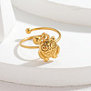 304 Stainless Steel Open Cuff Rings for Women WG16A26-03-1