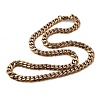 Ion Plating(IP) Matte Style 304 Stainless Steel Cuban Link Chain Necklaces for Men NJEW-B116-05G-1