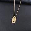 201 Stainless Steel Crystal Rhinestone Pendant Necklaces FS-WGBCC8A-04-1